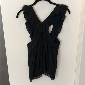 black high neck melrose & market top